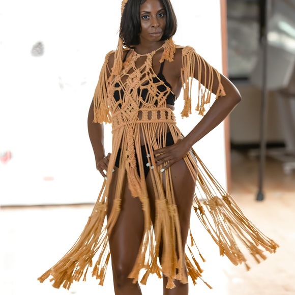 Handmade Macrame Crochet Dress - Picture 5 of 17